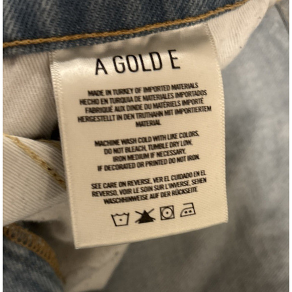 AGOLDE Jeans Jamie High Rise Classic Button Fly Womens 25x29 Distressed Denim - Picture 4 of 10